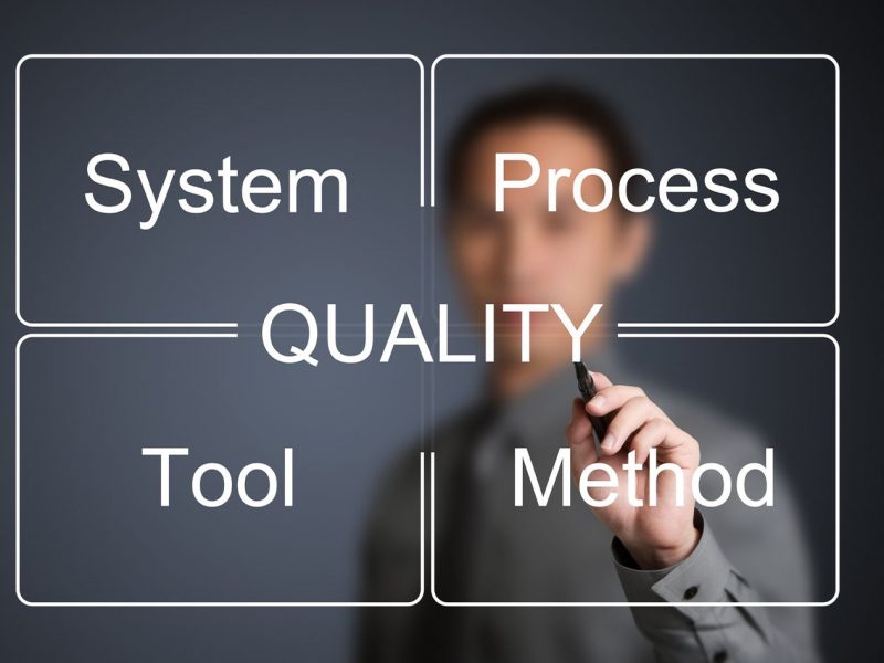13241808 - business man writing industrial quality control concept ( system - process - tool - method )